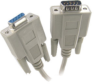 DB9 M-F Serial Straight Thru Cable Molded 6 ft