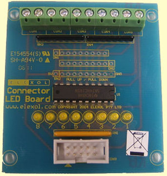 I/O Connector Board - Connector/LED Board for Ether I/O 24 & USB I/O 24