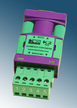 K2-ADE-TB-OPT1  Max. 115200 Baud RS232-to-485 Converter w/TB