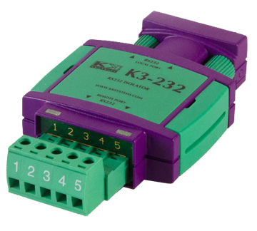 K3-232-TB   RS232 Isolator  9pinF-termblock